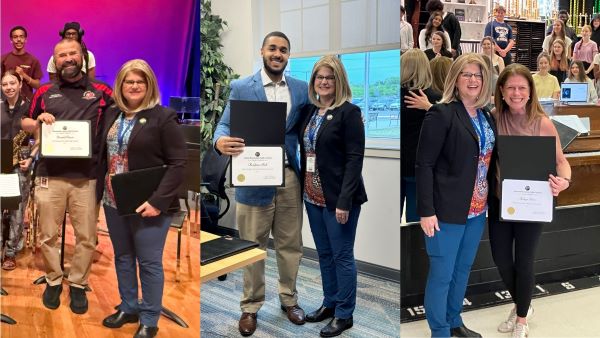 photo collage of teachers recognized as Outstanding Performing Arts Teachers