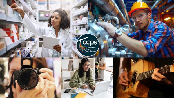 Collage: Pharmacist, engineer, photographer, student, guitarist.