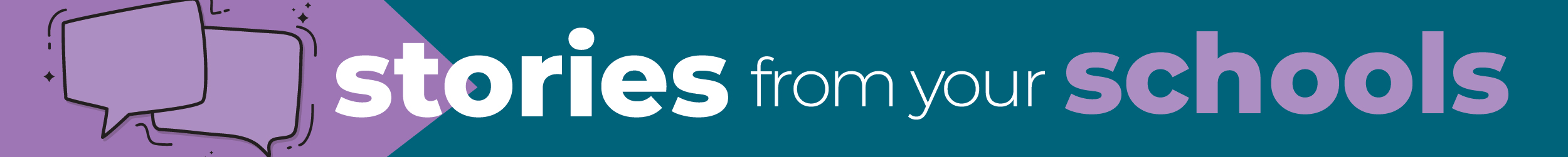 Header image says Stories from your schools